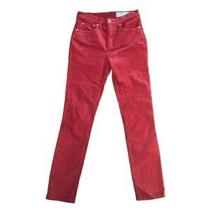 Rag And Bone Red Velour Medium Wash Skinny Festival Rodeo Western Jeans 24‎